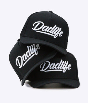 DadLife A-Frame Snapback - Black