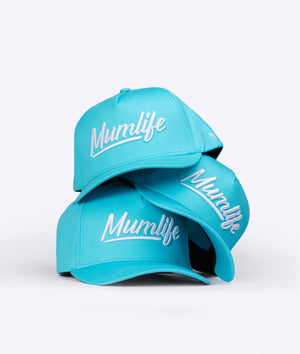 MumLife A-Frame Snapback - Tiffany Blue